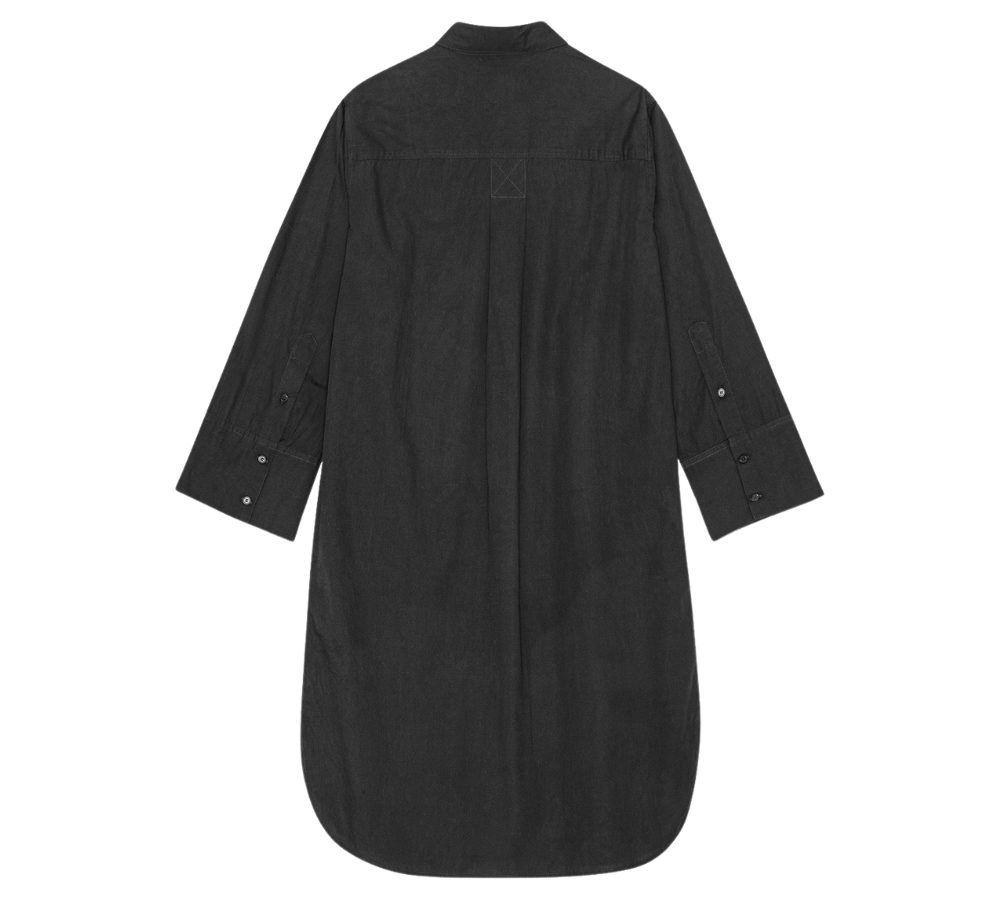 Athena Poplin skjortekjole - Moonless Night